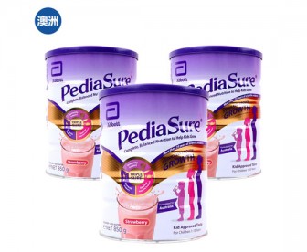 【澳洲直邮包邮】Abbott 雅培 小安素PediaSure营养粉 草莓味 850克x3罐/箱（1-10岁适用）【爆罐不理赔介意慎拍】